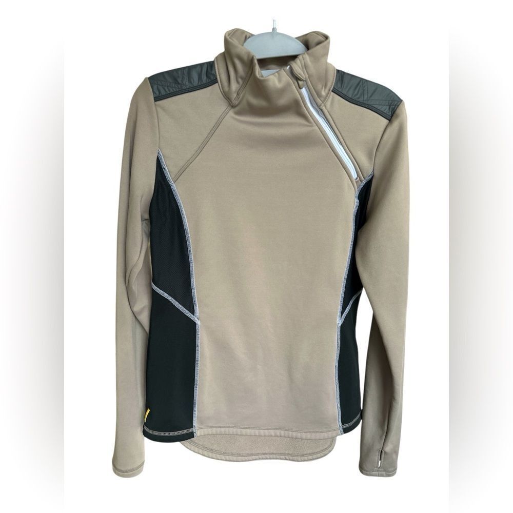 Lole Tan and Black Long Sleeve Top